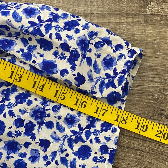 Maeve Blue Floral Button Down Shirt - Picture 6 of 8